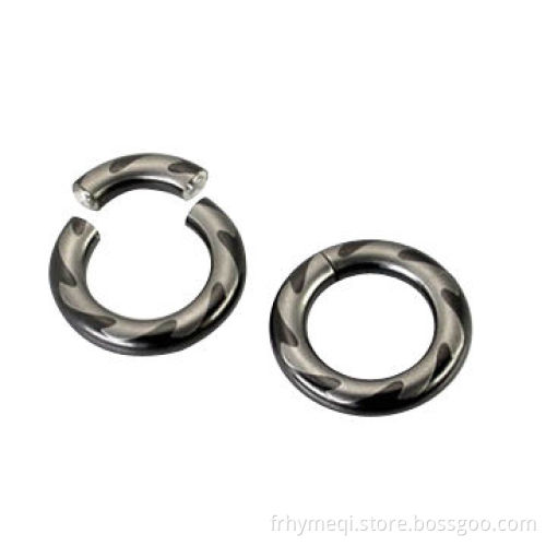 Stainless steel laser CBR body jewelry, made of 316 stainless steel, black-plated